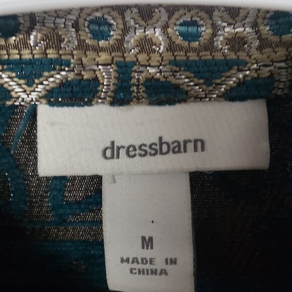 Dressbarn Jacket Blue Brown Embroidered Tapestry Patchwork Artsy Retro M - Picture 10 of 13